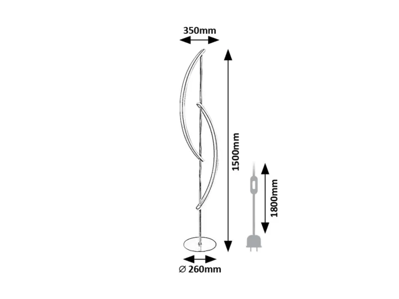 Stojanové svietidlo Rabalux 74197 LED 30W 2000lm 3000K 230V IP20